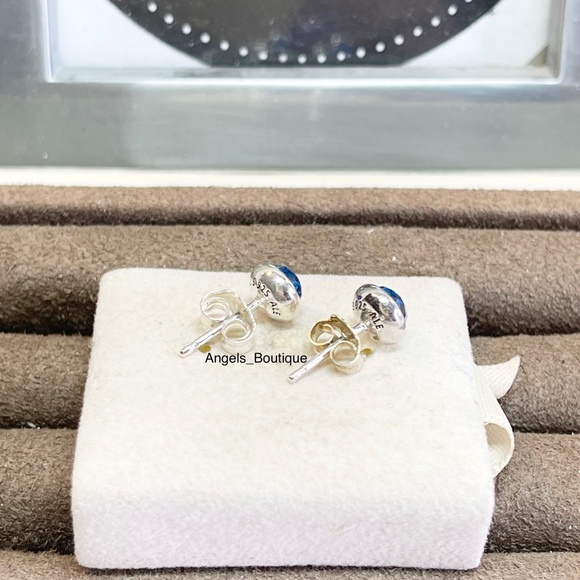 New Pandora September Birthstone Droplets Earrings - Picture 8 of 9